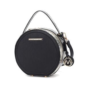 1908 Round Bag , Vegan Leather Circle Crossbody Bag Shoulder Purse by Mia K